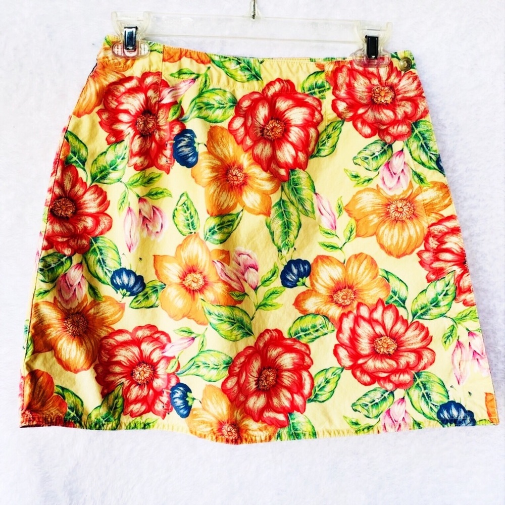 Liz Claiborne Skort Peach Floral Size 6